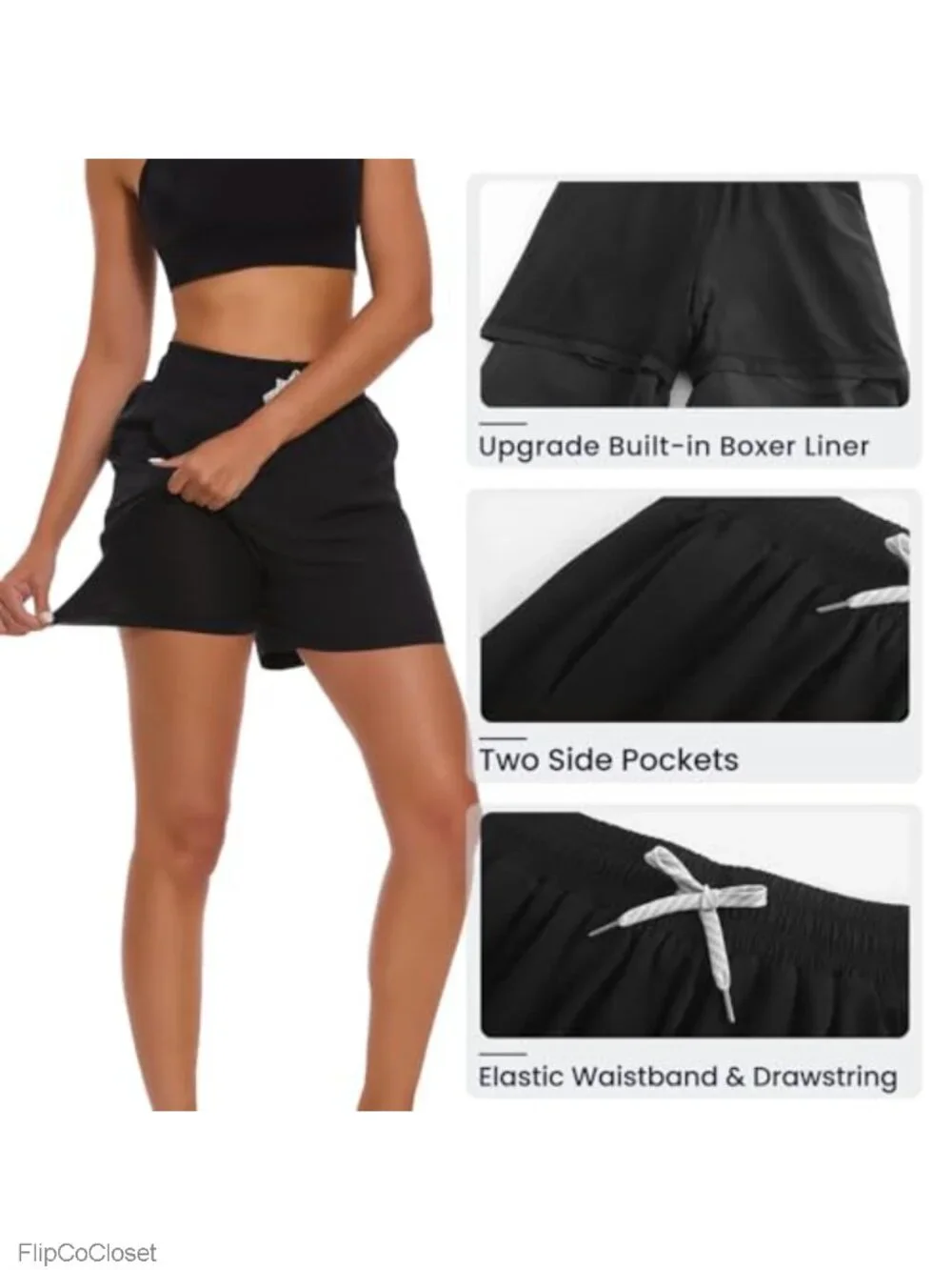 4 inch Quick Dry Swim Shorts with Boxer Liner and Pockets